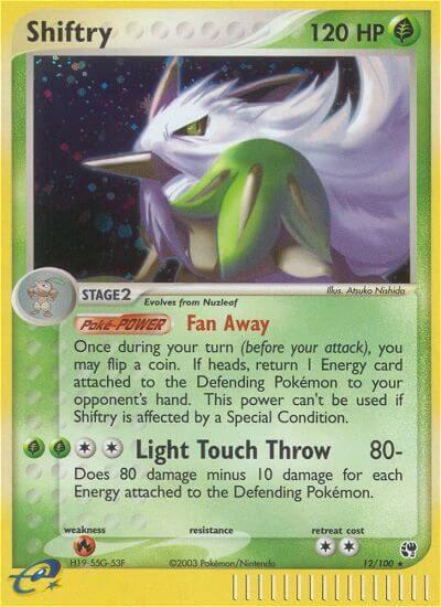 Shiftry - 12/100 - Sandstorm Pokémon trading card