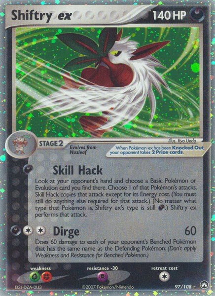 Shiftry ex trading card from Power Keepers Shiftry ex - Power Keepers Pokémon trading card