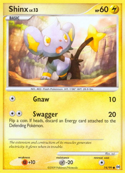 Shinx trading card from Arceus Shinx - Arceus Pokémon trading card