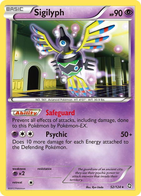 Sigilyph - Dragons Exalted Pokémon trading card