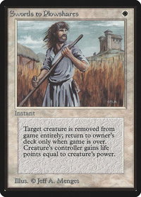 Swords to Plowshares - Beta Edition (LEB) #41 - Uncommon Magic: The Gathering Trading Card