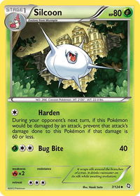 Silcoon - Dragons Exalted (DRX) #7/124 - Uncommon Pokémon Trading Card