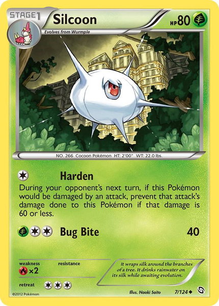 Silcoon - Dragons Exalted Pokémon trading card