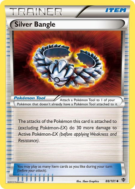 Silver Bangle - Plasma Blast Pokémon trading card