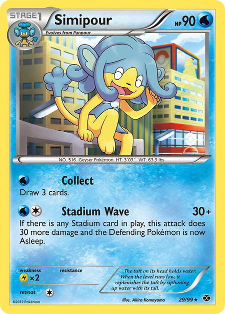 Simipour - Next Destinies Pokémon trading card