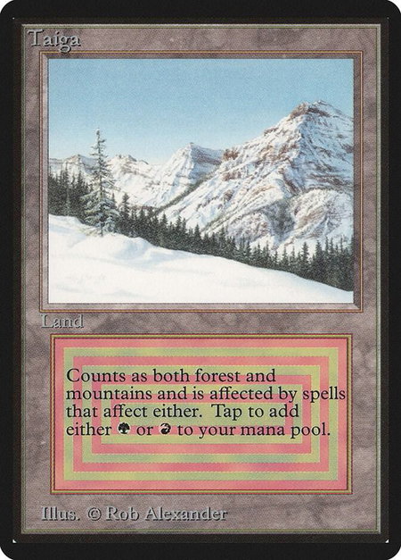Taiga - Beta Edition Magic: The Gathering trading card