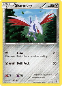 Skarmory (95) - Boundaries Crossed (BCR) #95/149 - Uncommon Pokémon Trading Card