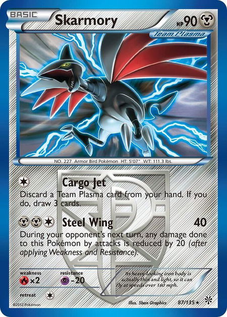 Skarmory (Team Plasma) - Plasma Storm Pokémon trading card