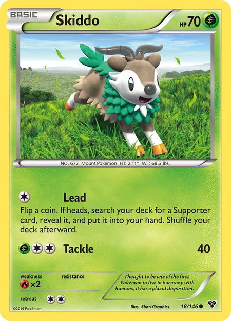Skiddo - XY Base Set Pokémon trading card