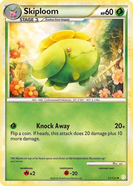 Skiploom - HeartGold SoulSilver Pokémon trading card