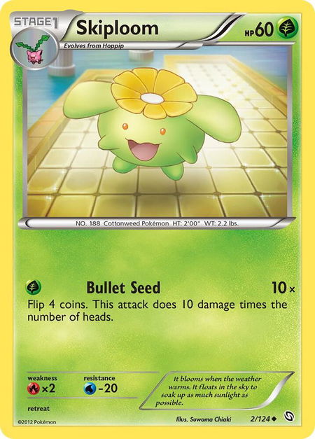 Skiploom - Dragons Exalted Pokémon trading card