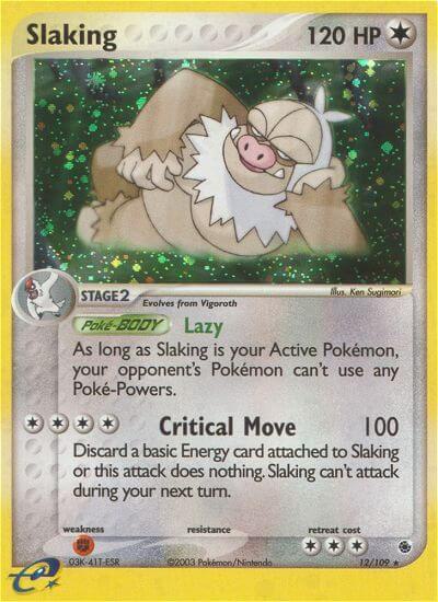 Slaking - Ruby and Sapphire Pokémon trading card
