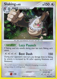 Slaking - Platinum (PL) #16/127 - Holo Rare Pokémon Trading Card