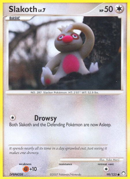 Slakoth - Mysterious Treasures Pokémon trading card