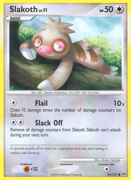 Slakoth - Platinum Pokémon trading card