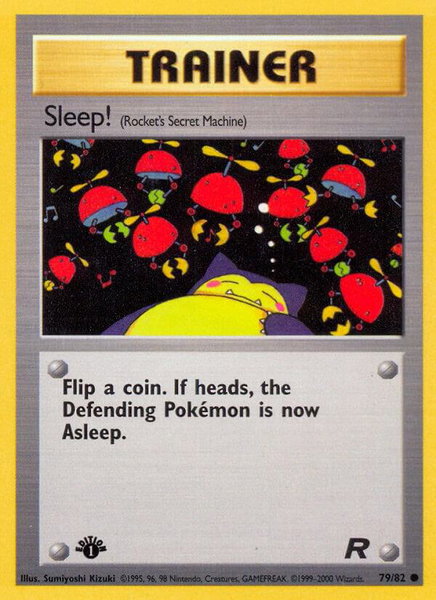 Sleep! (Rocket's Secret Machine) - Team Rocket Pokémon trading card