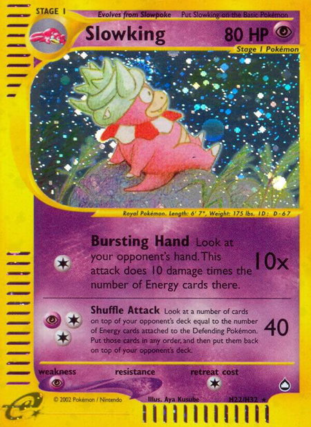 Slowking (H22) - Aquapolis Pokémon trading card