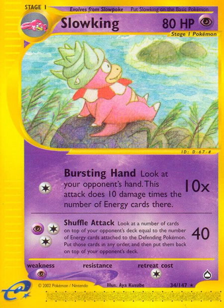 Slowking - Aquapolis Pokémon trading card