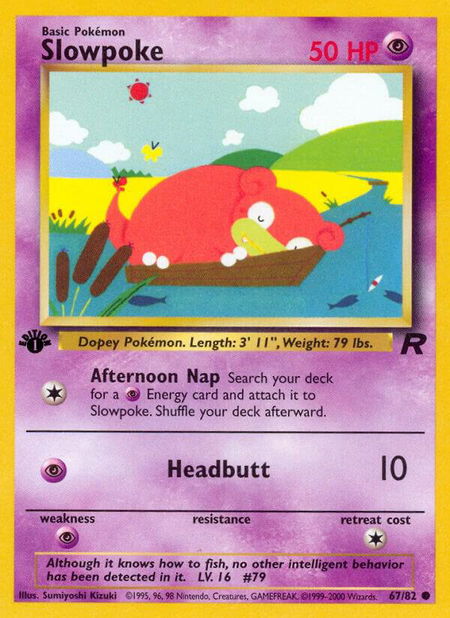 Slowpoke - Team Rocket Pokémon trading card
