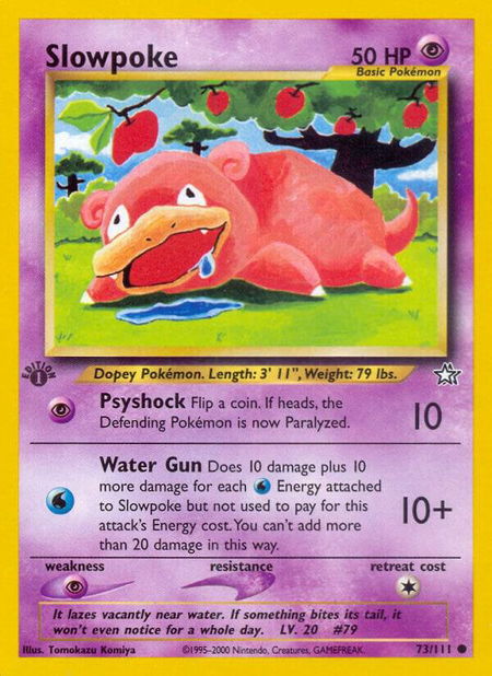 Slowpoke - Neo Genesis Pokémon trading card