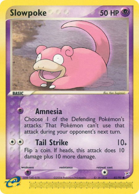 Slowpoke - Team Magma vs Team Aqua Pokémon trading card