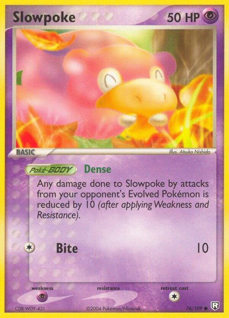 Slowpoke trading card from Team Rocket Returns Slowpoke - Team Rocket Returns Pokémon trading card