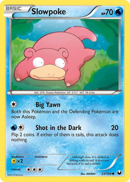 Slowpoke - Dark Explorers Pokémon trading card