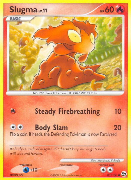 Slugma - Great Encounters Pokémon trading card
