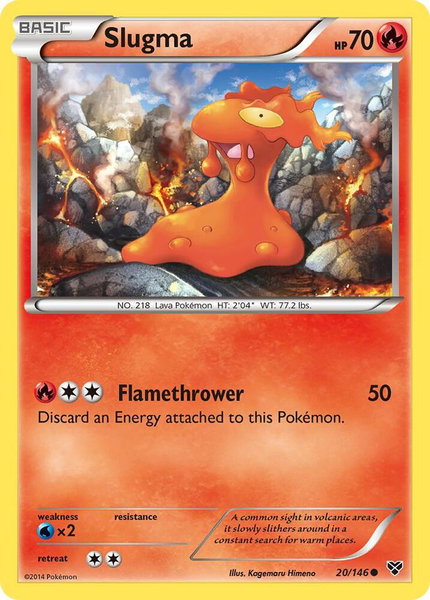 Slugma - XY Base Set Pokémon trading card