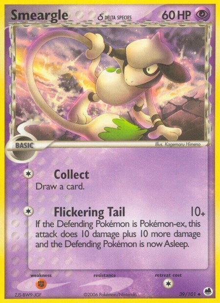 Smeargle (Delta Species) - Dragon Frontiers Pokémon trading card
