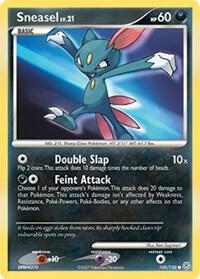 Sneasel - Diamond and Pearl Pokémon trading card