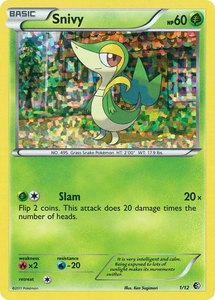 Snivy - 1/12 - McDonald's Promos 2011 #001/012 - Rare Pokémon Trading Card
