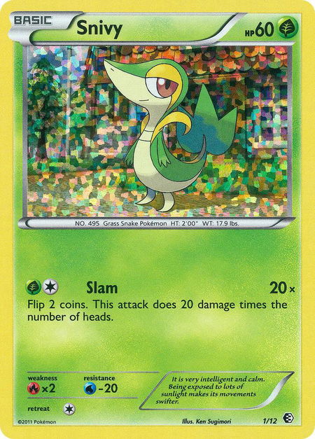 Snivy - 1/12 - McDonald's Promos 2011 Pokémon trading card