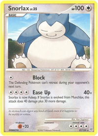 Snorlax - Diamond and Pearl (DP) #37/130 - Rare Pokémon Trading Card