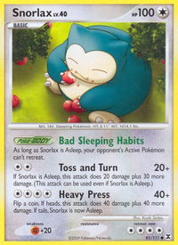 Snorlax (81) - Rising Rivals (RR) #81/111 - Common Pokémon Trading Card