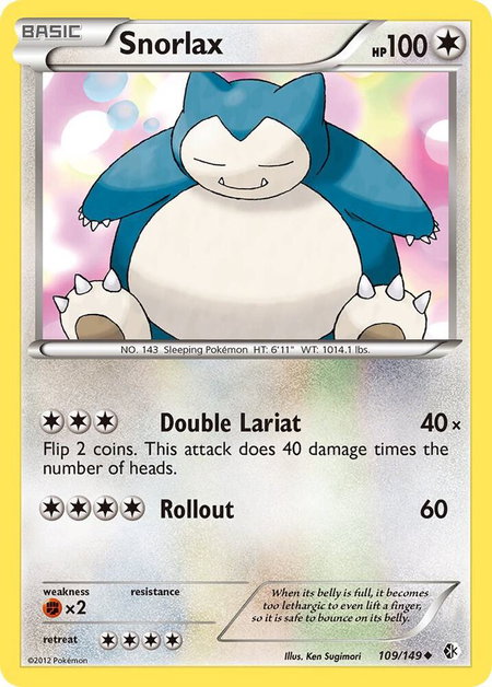 Snorlax - Boundaries Crossed Pokémon trading card