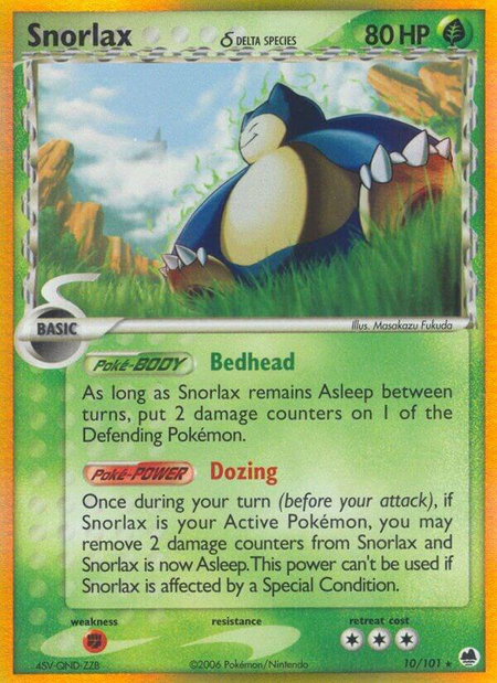 Snorlax (Delta Species) - Dragon Frontiers Pokémon trading card