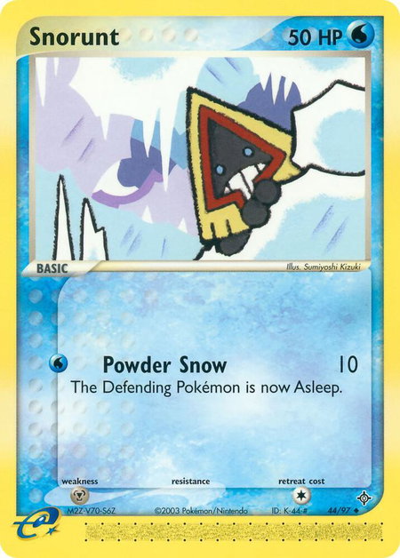 Snorunt trading card from Dragon Snorunt - Dragon Pokémon trading card