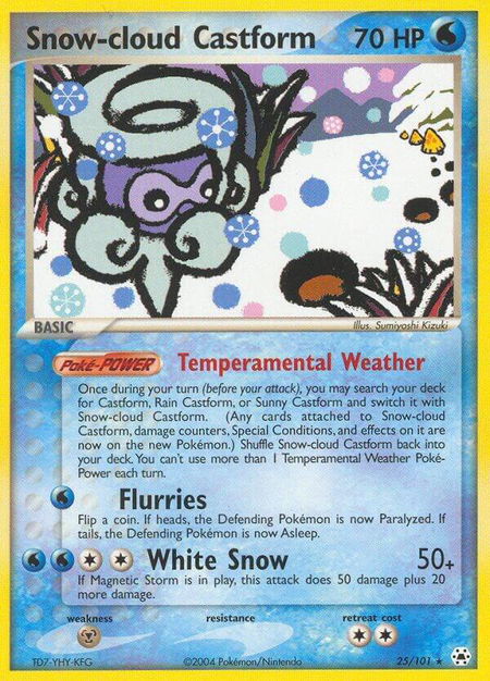 Snow-cloud Castform - Hidden Legends Pokémon trading card