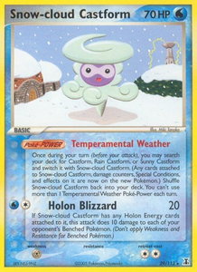Snow-cloud Castform - Delta Species (DS) #29/113 - Rare Pokémon Trading Card