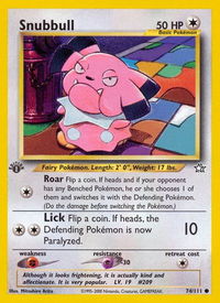 Snubbull - Neo Genesis (N1) #074/111 - Common Pokémon Trading Card