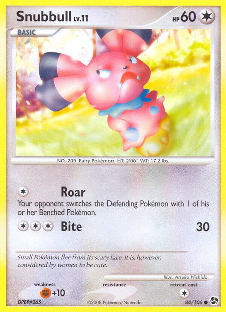 Snubbull - Great Encounters Pokémon trading card