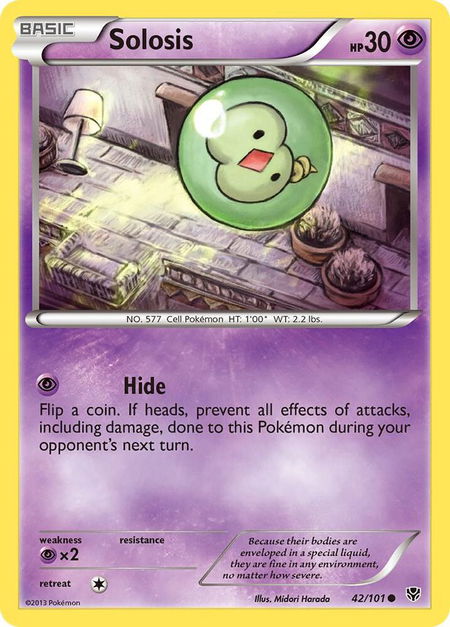 Solosis - Plasma Blast Pokémon trading card