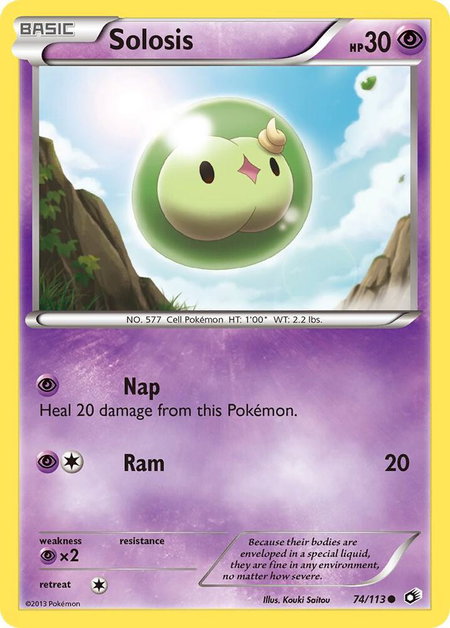 Solosis (74) trading card from Legendary Treasures Solosis (74) - Legendary Treasures Pokémon trading card