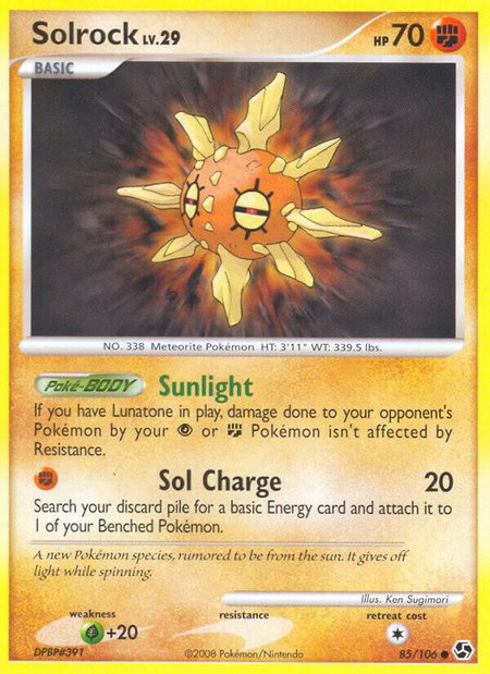 Solrock - Great Encounters Pokémon trading card