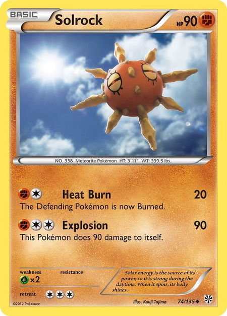 Solrock - Plasma Storm Pokémon trading card