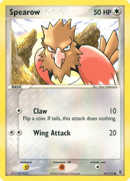 Spearow - FireRed & LeafGreen Pokémon trading card