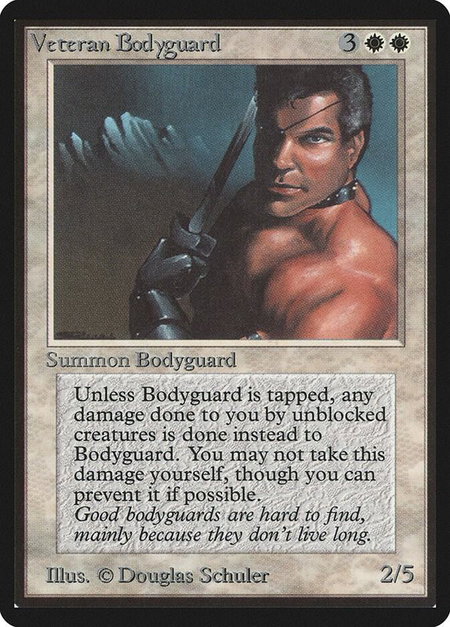 Veteran Bodyguard - Beta Edition Magic: The Gathering trading card