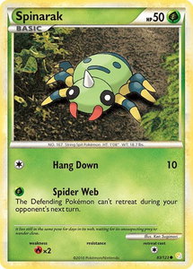 Spinarak - HeartGold SoulSilver (HS) #83/123 - Common Pokémon Trading Card