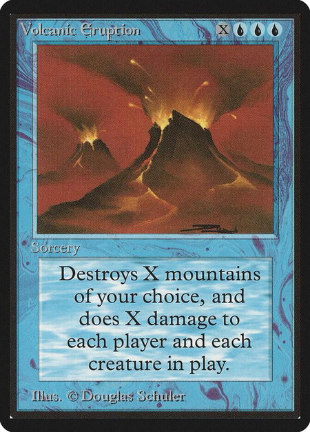 Volcanic Eruption trading card from Beta Edition Volcanic Eruption - Beta Edition Magic: The Gathering trading card